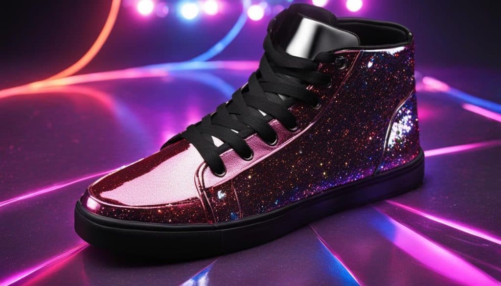 IGXX Glitter Shoes for Men High Top Flashing Party Casual Lace-up Sneakers Men