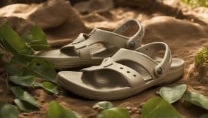Beige Crocs Sandals