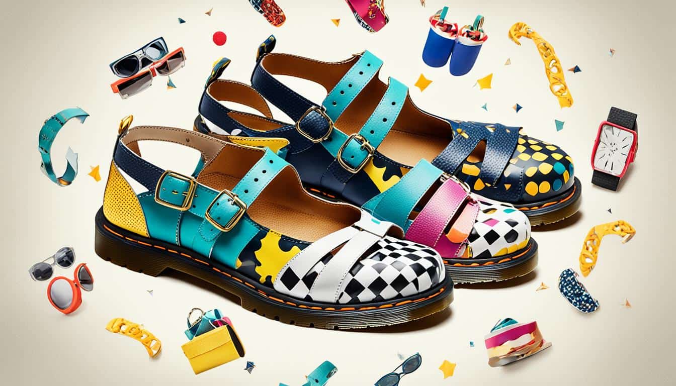 Style Printed and Colored Doc Martens Sandals