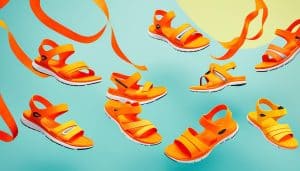 Orange Nike Sandals