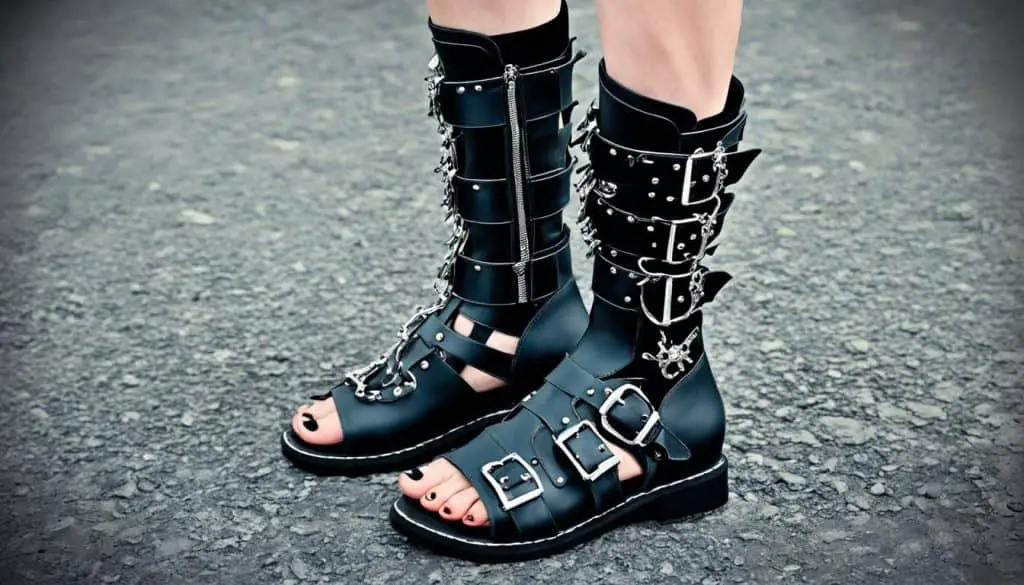 demonia gladiator buckle sandals