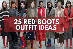 25 Chic Outfit Ideas Featuring Red Boots