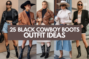 25 Stylish Outfit Ideas Featuring Black Cowboy Boots