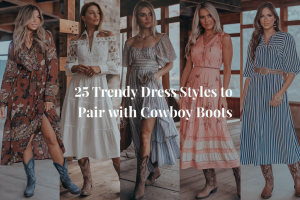 25 Trendy Dress Styles to Pair with Cowboy Boots