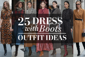 25 dress with boots outfit ideas