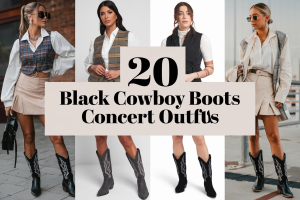 Ways to Wear Black Cowboy Boots to a Concert