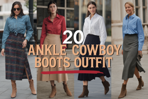 Stylish Outfit Ideas Featuring Ankle Cowboy Boots