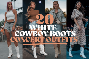 Rock White Cowboy Boots at a Concert