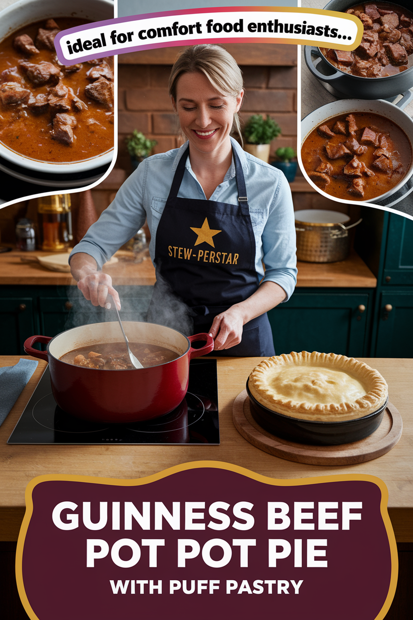 Guinness Beef Pot Pie with Puff Pastry
