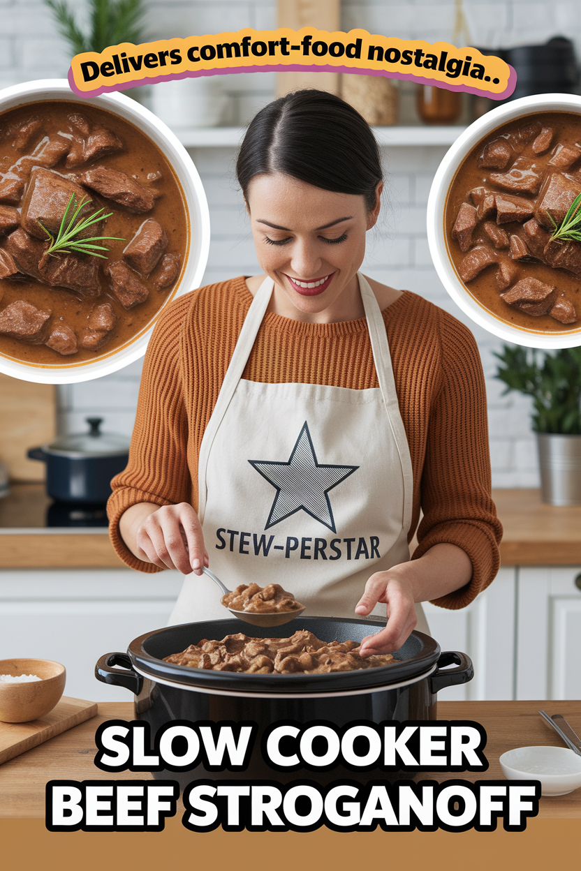 Slow Cooker Beef Stroganoff