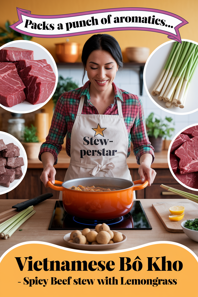 Vietnamese Bò Kho - Spicy Beef Stew with Lemongrass