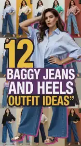 Baggy Jeans and Heels Outfit