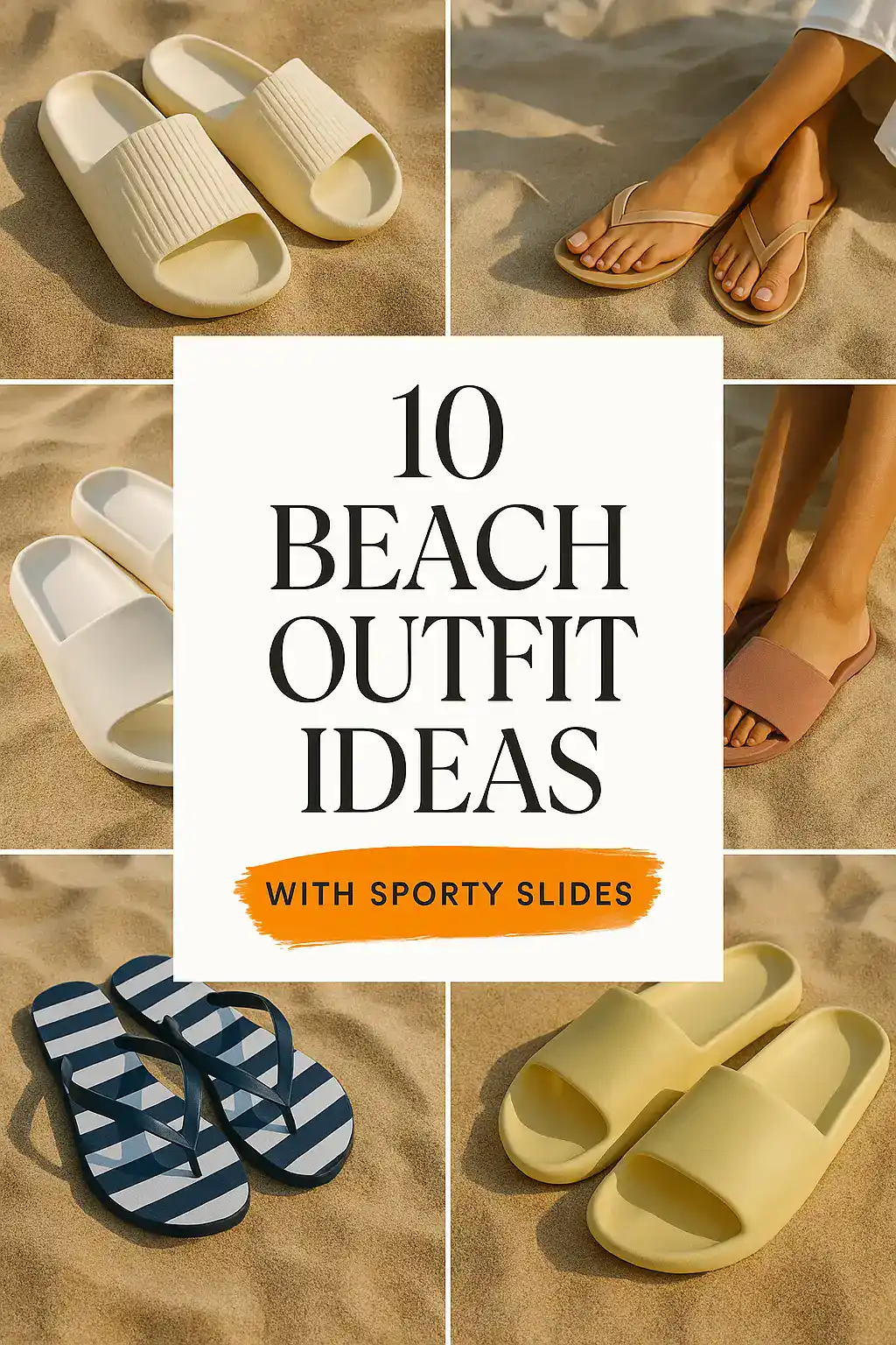 Beach Outfit Ideas Sporty Slides