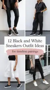 Black and White Sneakers Outfit