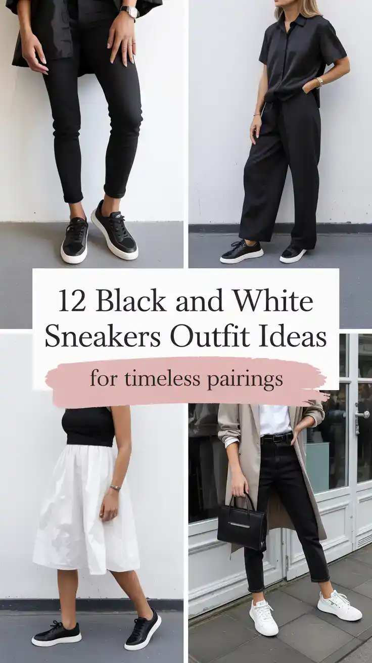 Black and White Sneakers Outfit