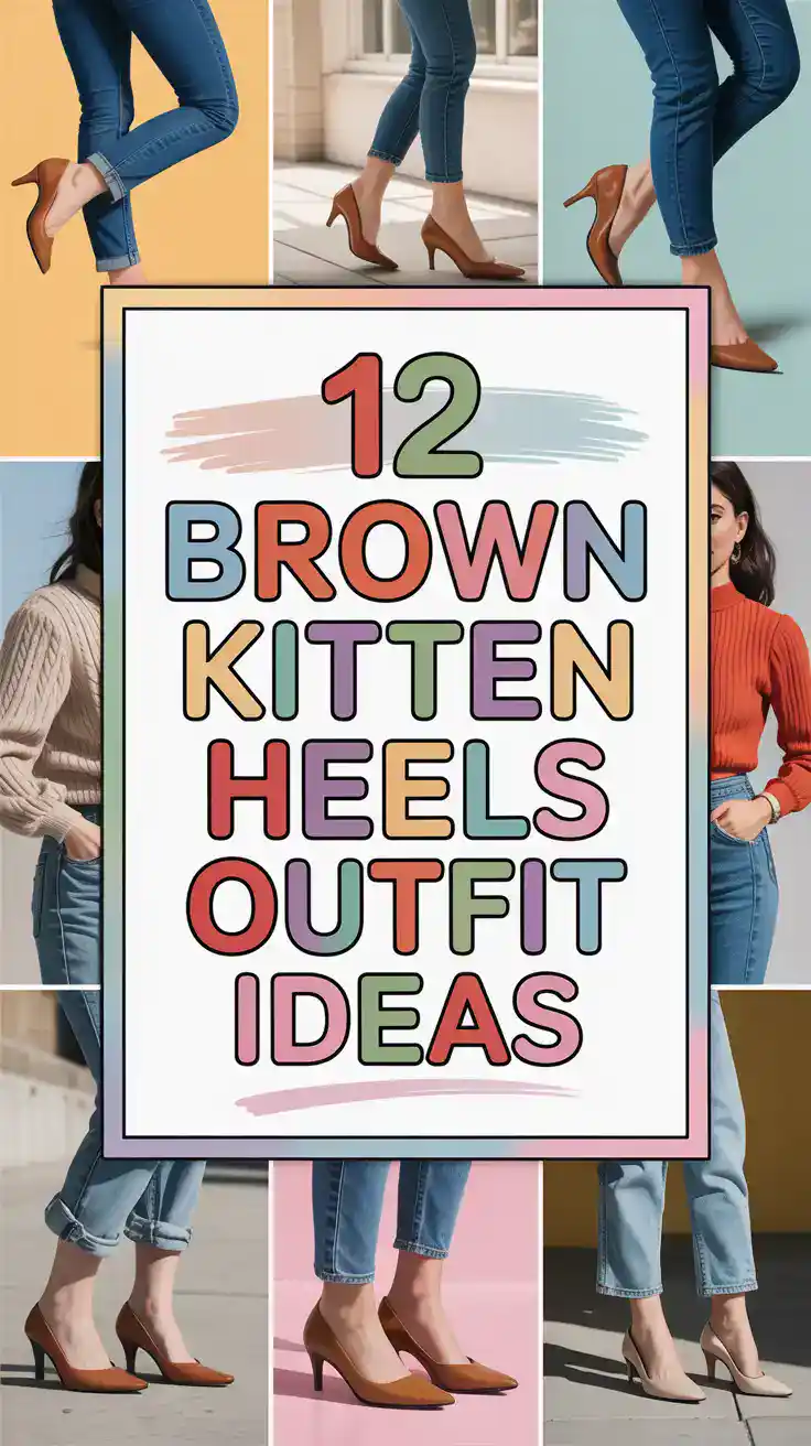 Brown Kitten Heels Outfit