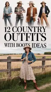 Country Outfits With Boots Ideas