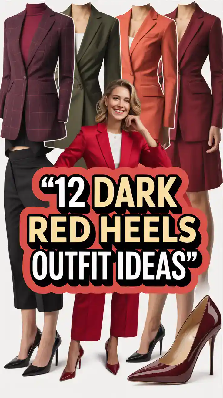 Dark Red Heels Outfit