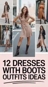 Dresses With Boots Outfits