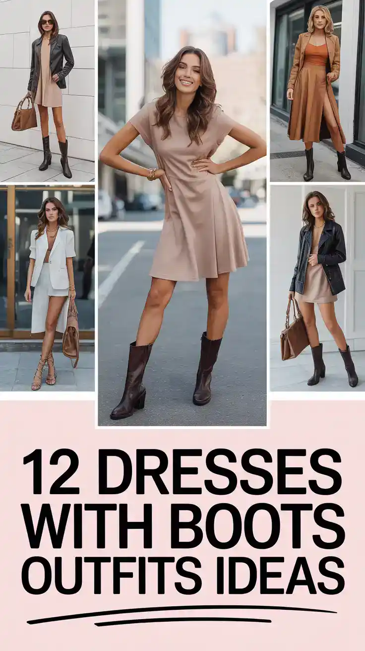 Dresses With Boots Outfits