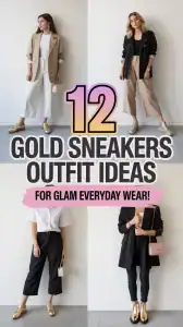 Gold Sneakers Outfit