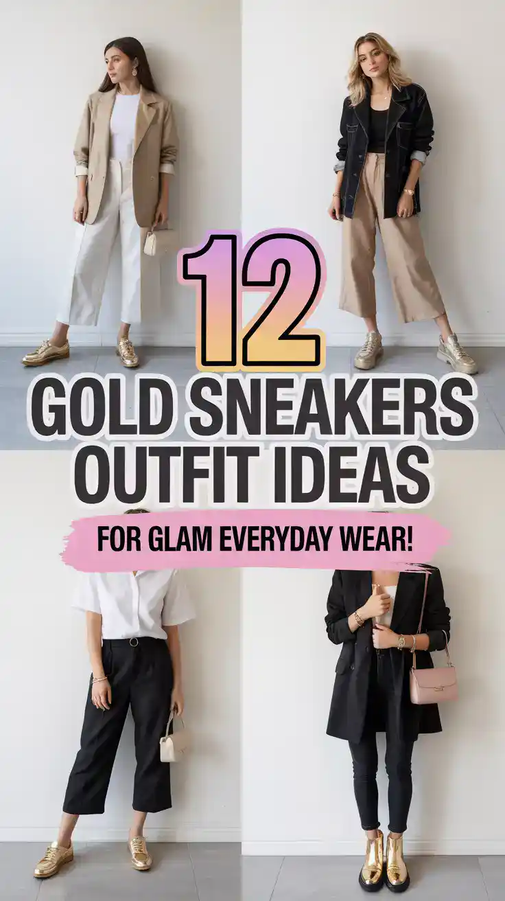 Gold Sneakers Outfit