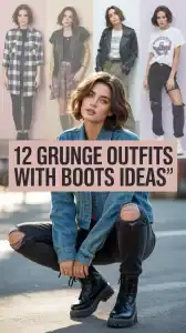 Grunge Outfits With Boots
