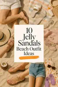 Jelly Sandals Beach Outfit