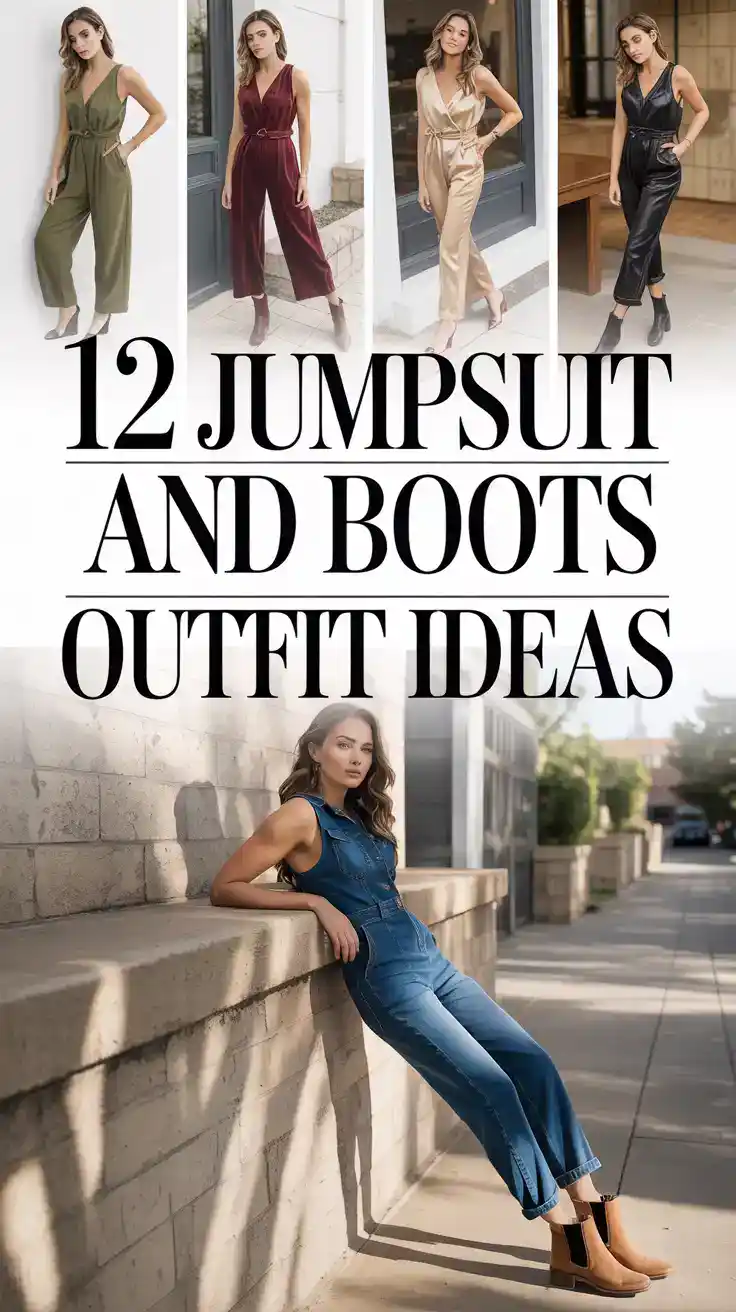Jumpsuit And Boots Outfits