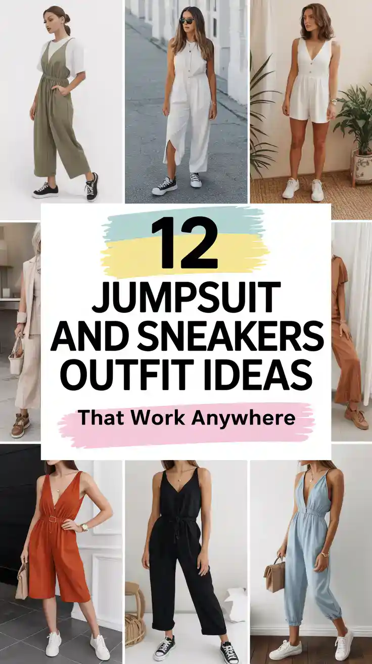 Jumpsuit and Sneakers Outfit