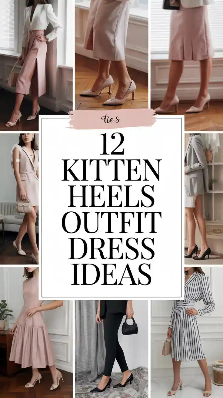 Kitten Heels Outfit Dress
