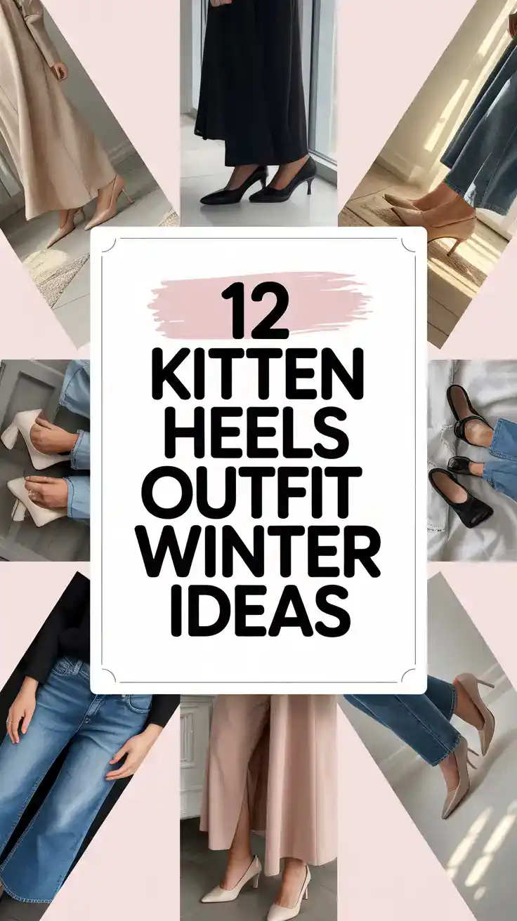Kitten Heels Outfit Winter