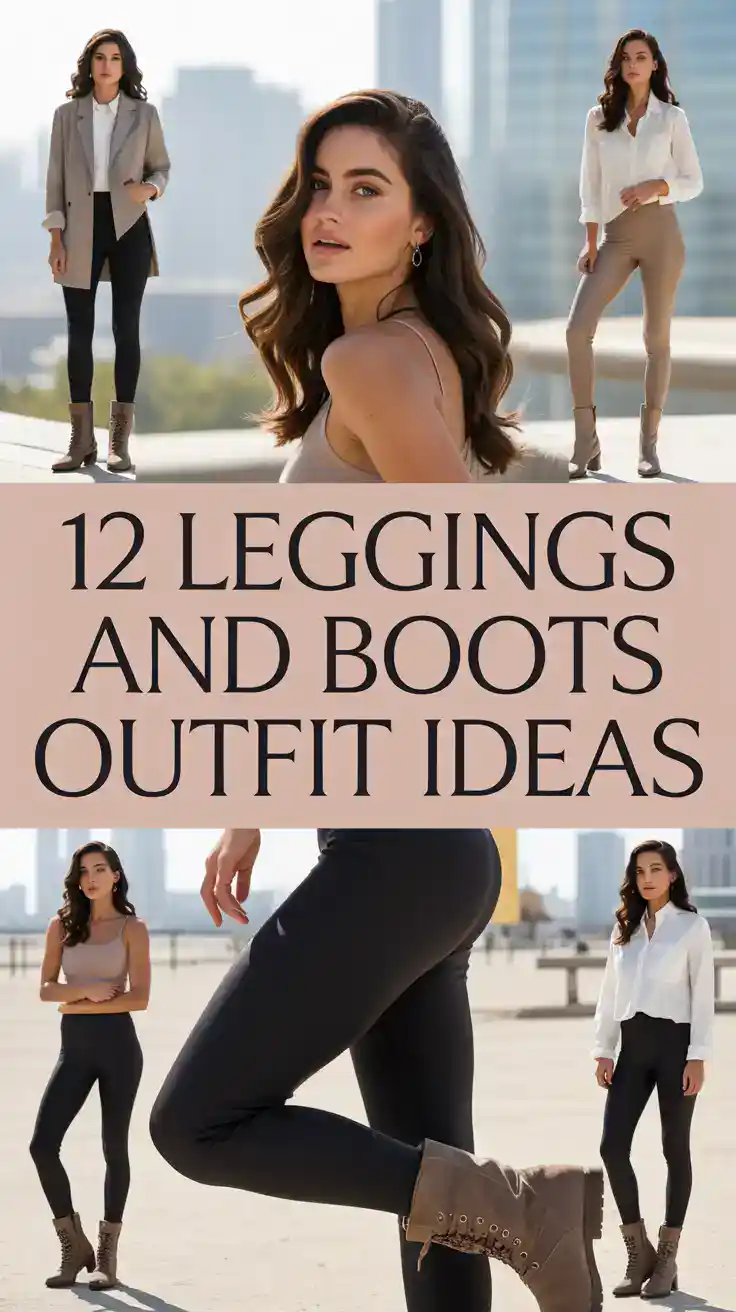 Leggings And Boots Outfits