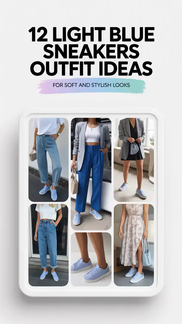 Light Blue Sneakers Outfit