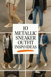 Metallic Sneaker Outfit