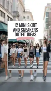 Mini Skirt and Sneakers Outfit
