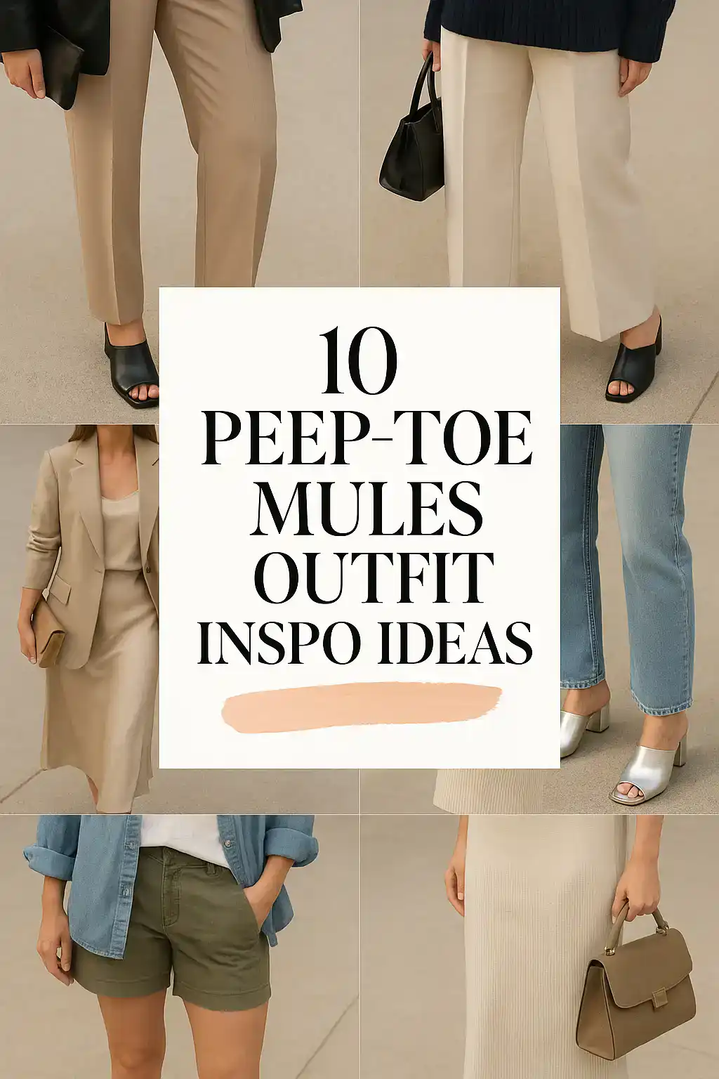 Peep-Toe Mules Outfit