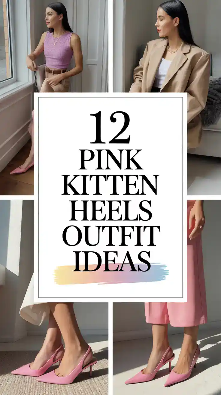 Pink Kitten Heels Outfit