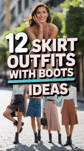 Skirt Outfits With Boots