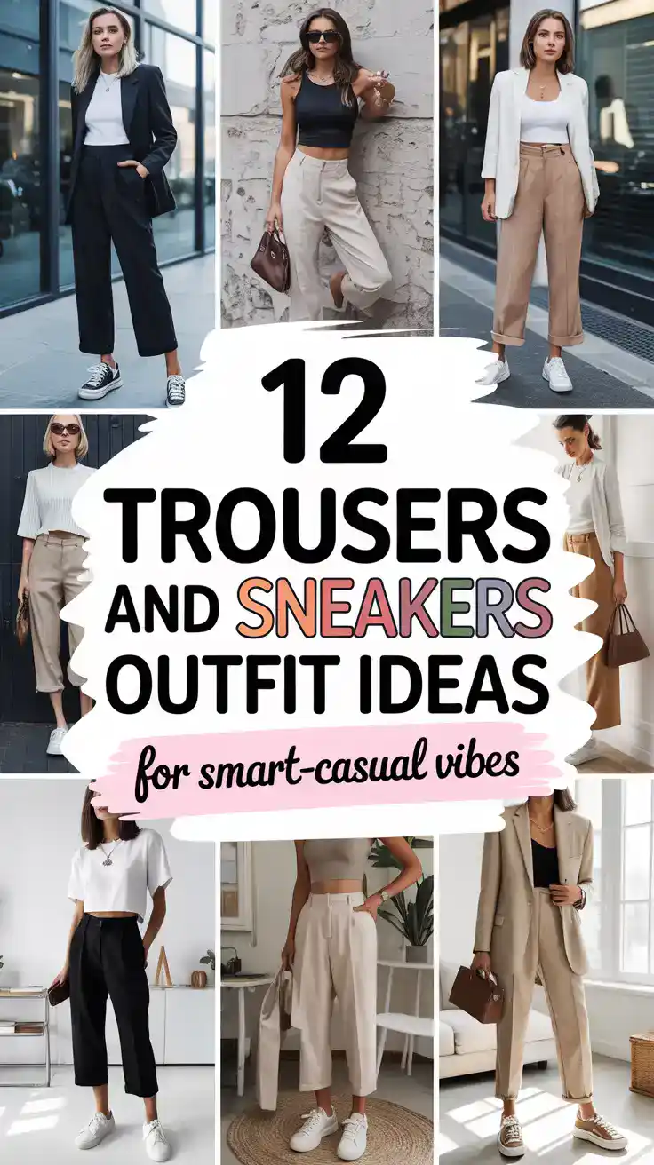 Trousers and Sneakers Outfit