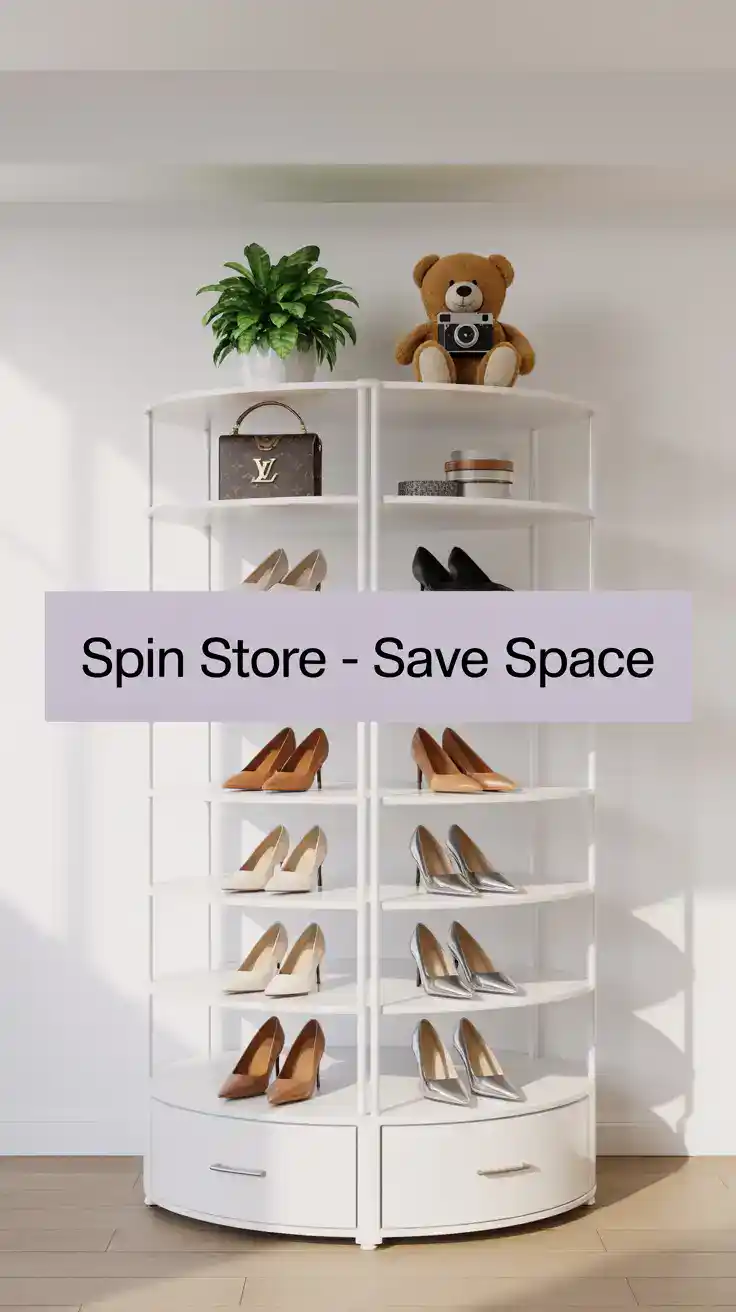 8 Tier Rotating Shoe Rack Tower