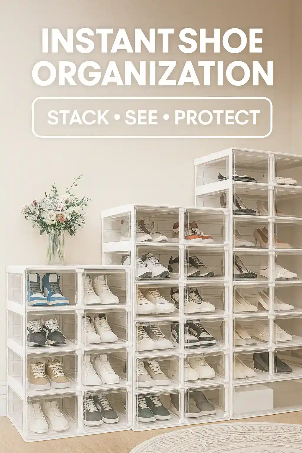 ANTBOX Foldable Shoe Rack