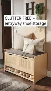 Bamboo Entryway Bench