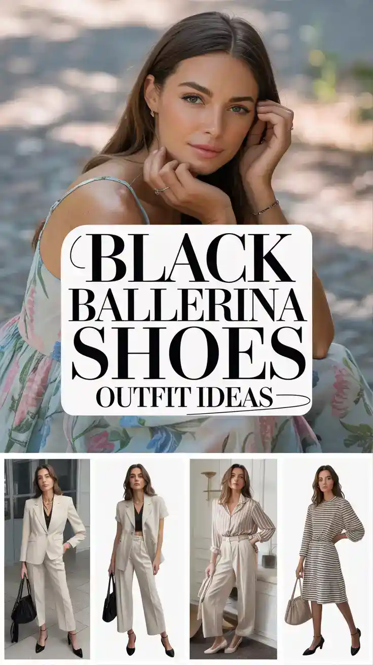 Black Ballerina Shoes Outfit