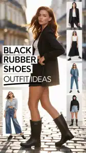 Black Rubber Shoes Outfit