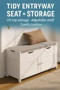 ChooChoo Shoe Storage Bench with Lift Top Storage