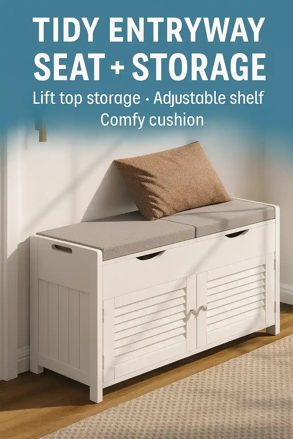 ChooChoo Shoe Storage Bench with Lift Top Storage