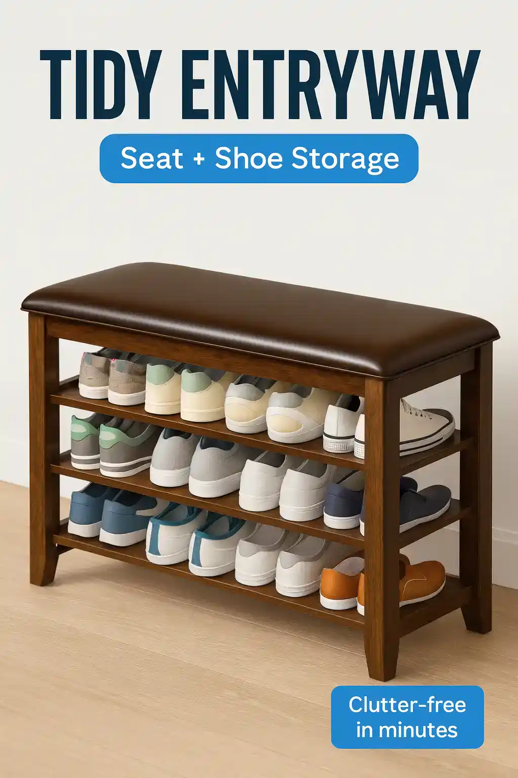 Entryway Shoe Storage Bench