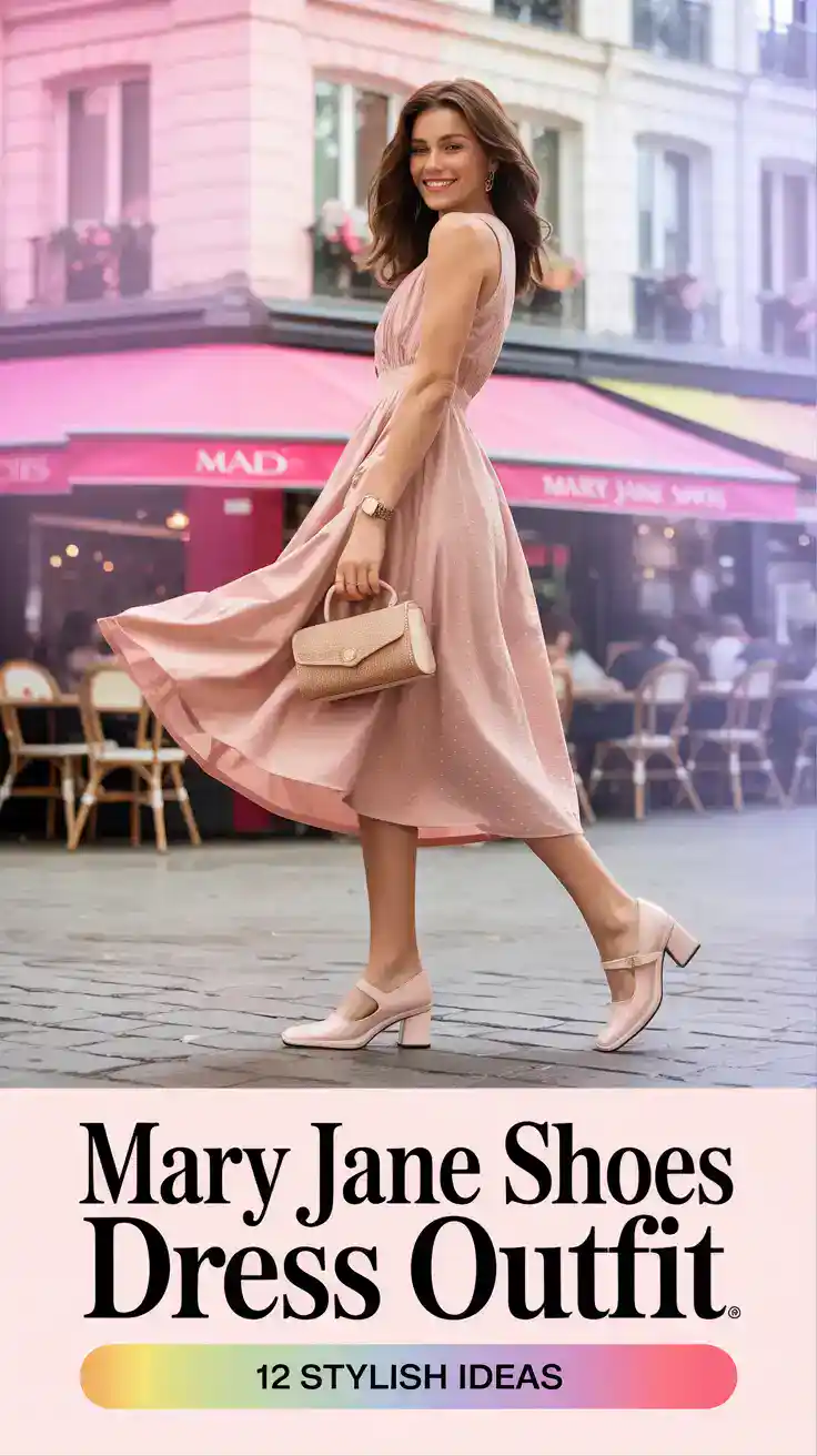 Mary Jane Shoes Dress Outfit