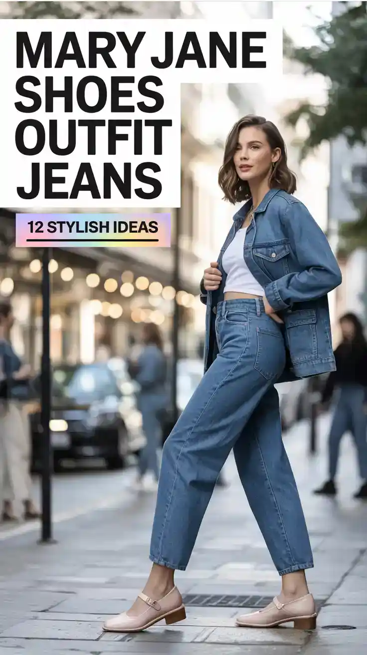 Mary Jane Shoes Outfit Jeans